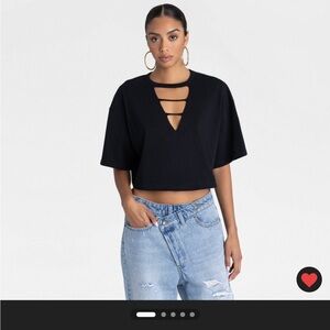 ISO: KBB By Kahlana Black & White Cut Out Tee’s in size Medium